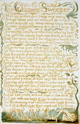 Le ramoneur, planche 13 de Songs of Innocence, 1789